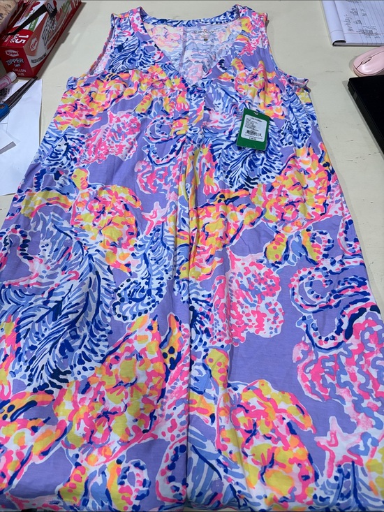 Lilly Pulitzer Dresses & Skirts - Lilly Pulitzer 'Amina' Floral Dress - Lilac Verben Print NWT Large